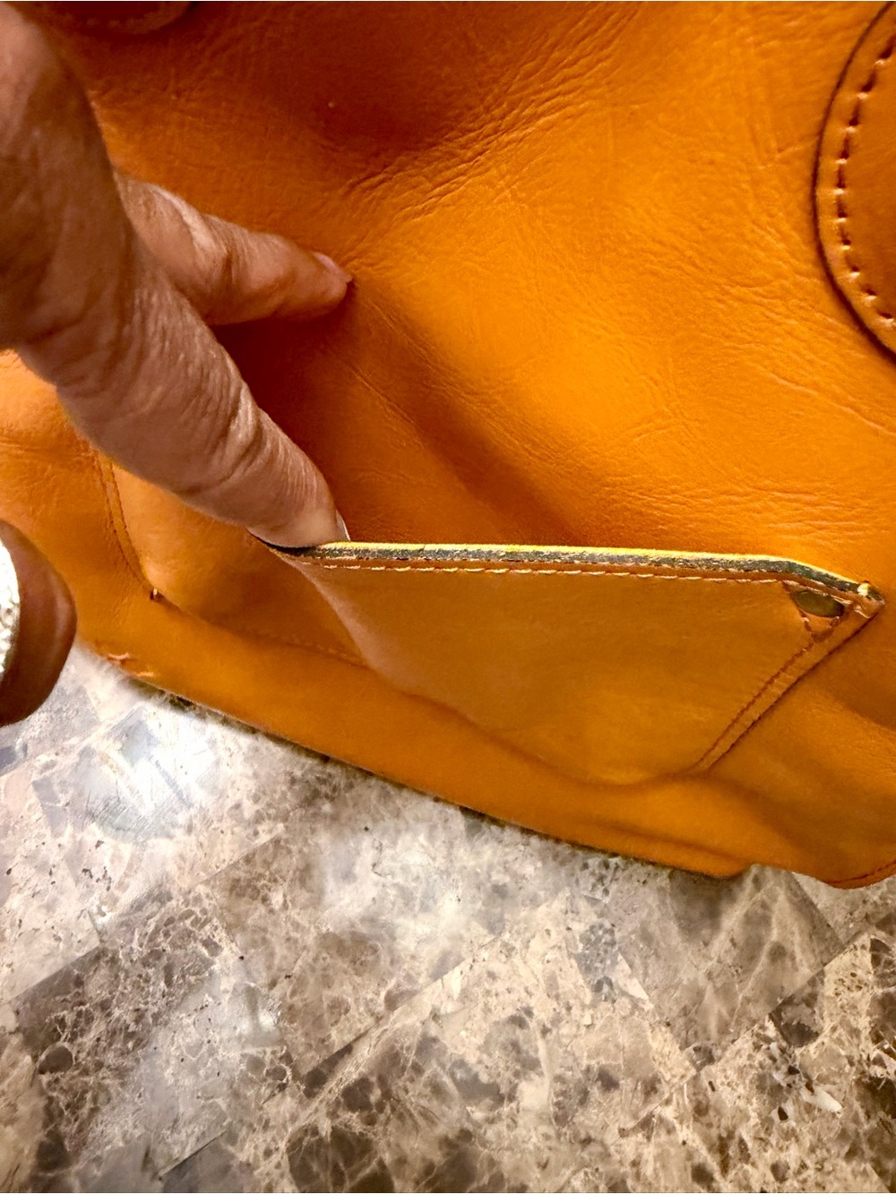Patricia Nash Hand-Tooled Floral Leather Tote and Wallet - Caramel Brown - Picture 10 of 15